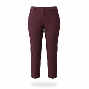 Liz Claiborne Emma Pants Womens 18 Burgundy Ankle Career Stretch Slacks